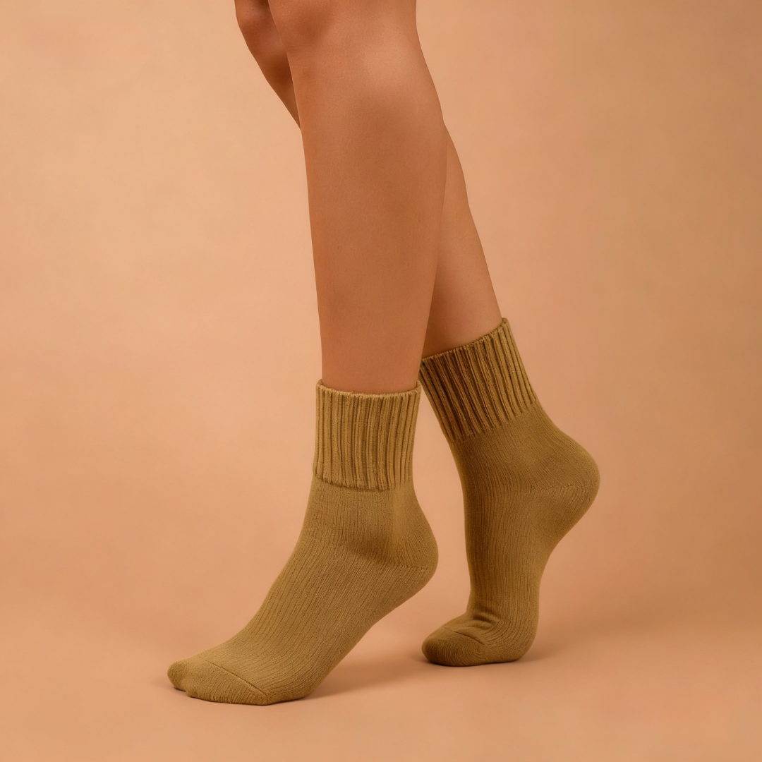 Mid-calf socks close-up